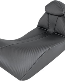 Adventure Tour Stitched 2-Up Seat Black Low w/Backrest