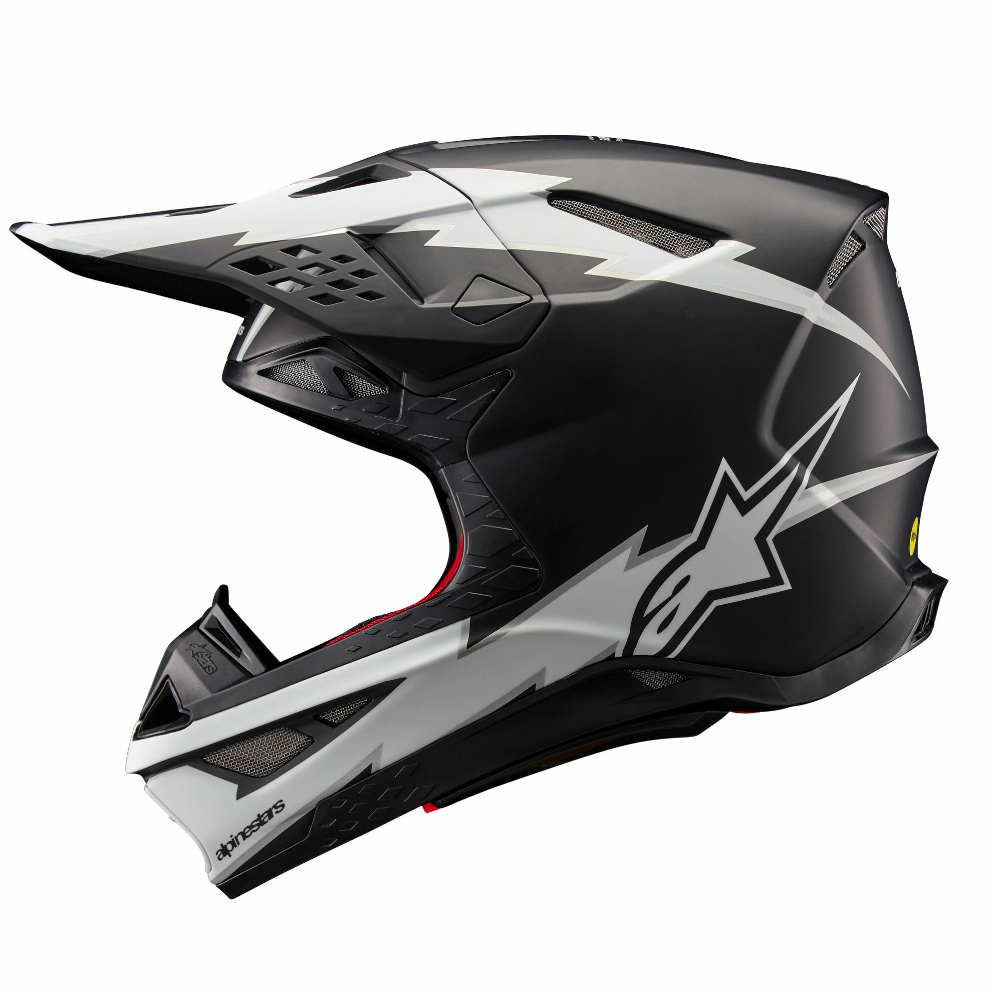 Alpinestars Supertech M10 Ampress MX Helmet MIPS Matte Black/White XL - Image 3