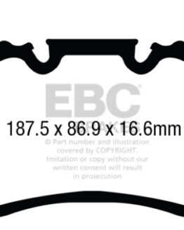 EBC Yellowstuff Rear Brake Pads Semi-Metallic Fits 13-15 Porsche 911 GT3 3.8