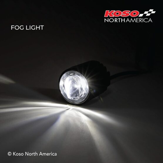 KOSO Mini LED Fog Light Black Universal Motorcycle Each - Image 2