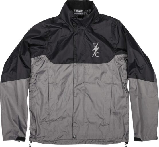 Thrashin Supply Mission Waterproof Rain Jacket Black/Gray Men's Medium