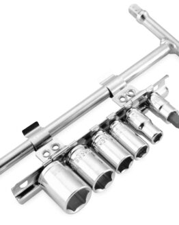 1/4" Drive T-Handle Wrench Set - 6, 8, 10, 12, 14mm Sockets