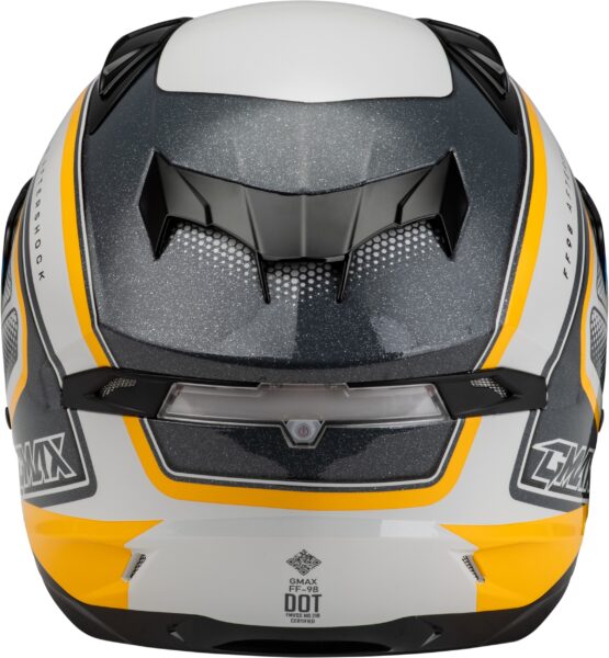 GMAX FF-98 Aftershock Full-Face Helmet White/Silver Small - Image 3
