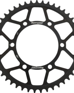Supersprox Steel Rear Sprocket 47T Black 520 Fits Honda/Kawasaki/Yamaha