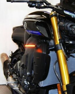 New Rage Cycles Front LED Turn Signals Black Fits 22-24 Yamaha MT-10