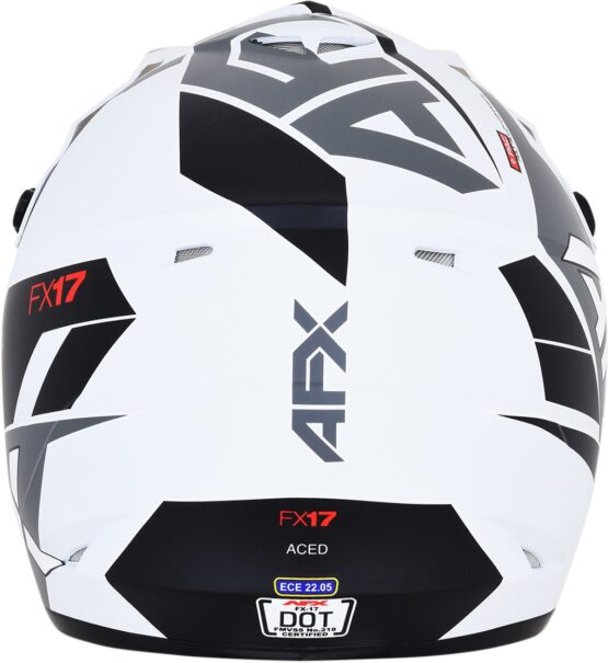 FX-17 Full Face Offroad Helmet Matte White X-Large - Image 3