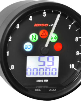 Tnt-02 Combo Gauge Black - For H-D
