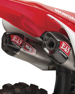Yoshimura RS9T Full Exhaust Dual Muffler Carbon Tips Fits 17-20 CRF450R/RX