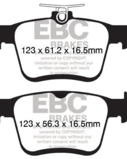 EBC Bluestuff Rear Brake Pads Semi-Metallic DP52153NDX Fits 2015+ VW GTI/Golf R