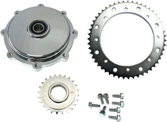 HardDrive Cush Drive Chain Conversion Kit Chrome For 09-16 Harley FLH FLT