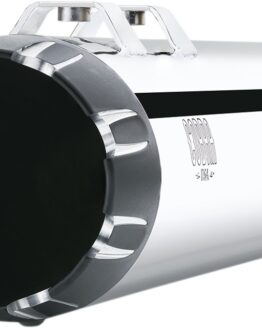 Chrome 4" Slip-On Mufflers Contrast Tip Fits FLH/FLT 1995-2016