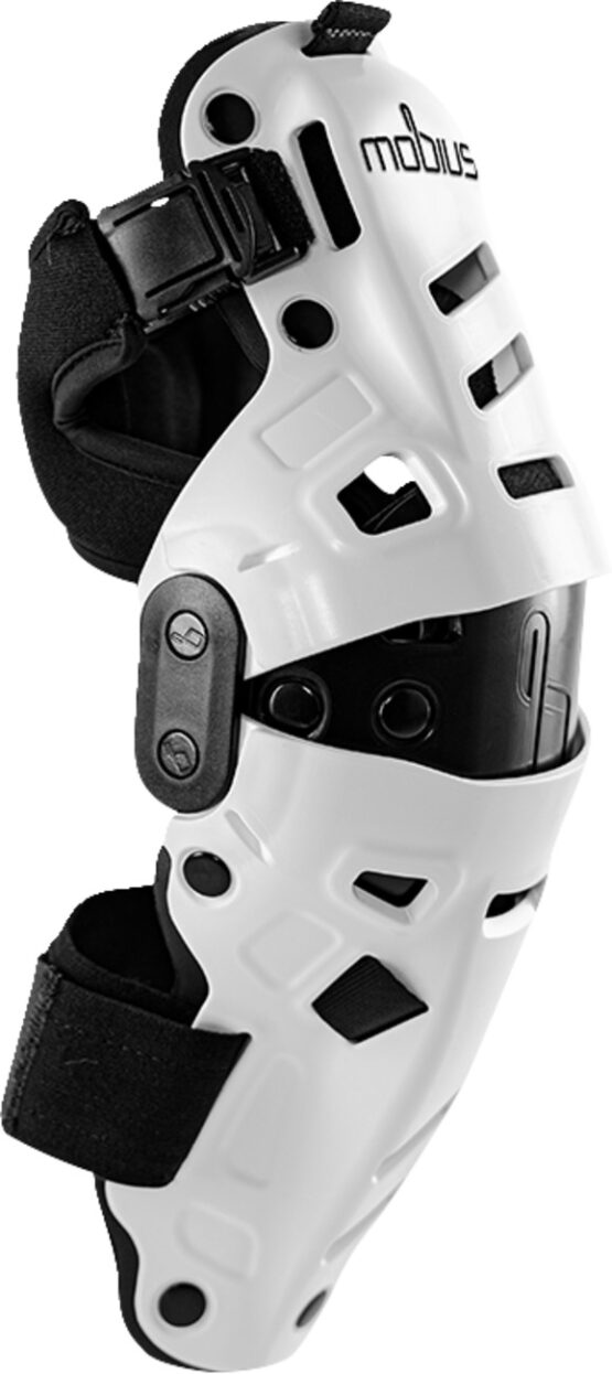 Mobius X8H Hybrid Knee Support L/XL White/Black Adult Pair - Image 2