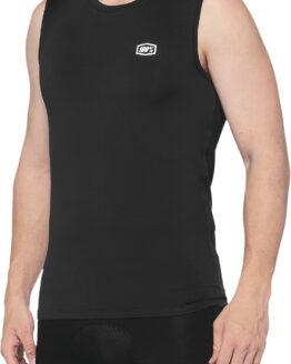 100% Men's Basecamp Sleeveless Base Layer Black Medium