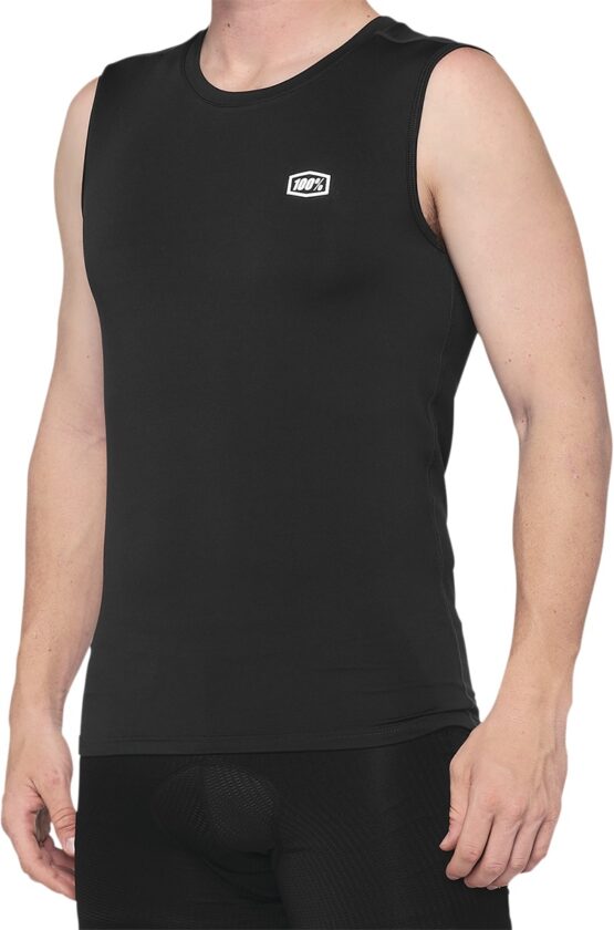 100% Men's Basecamp Sleeveless Base Layer Black L