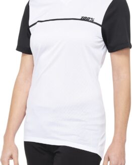 100% Women's Ridecamp Jersey White/Black - Size M