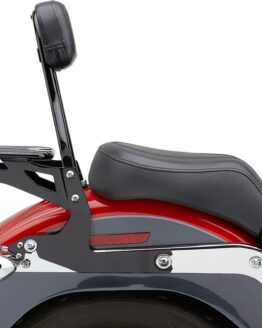 Cobra Detachable Backrest Black Round Backrest for For 00-17 HD Softail