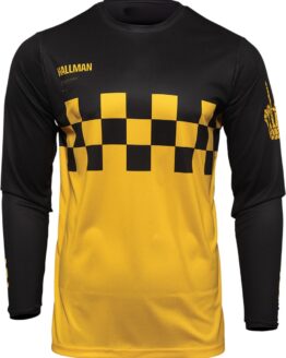 Thor Hallman Differ Cheq Jersey Black/Yellow Men's Small