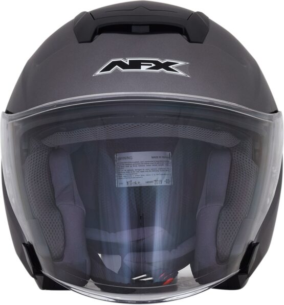 FX-60 Open Face Street Helmet Gray Medium - Image 2