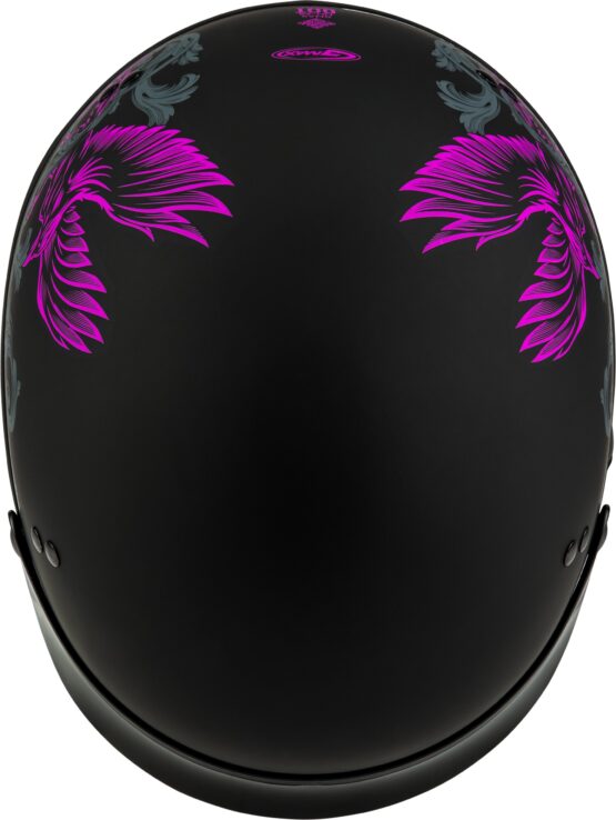 GMAX HH-65 Corvus Helmet Matte Black/Purple/Grey Small - Image 2