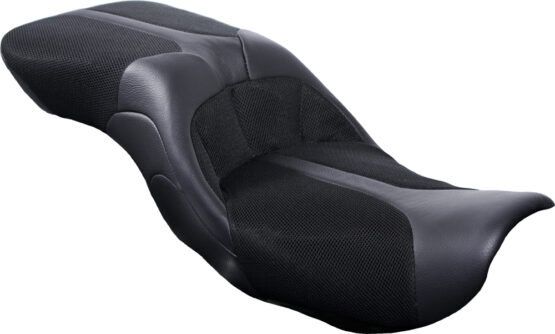 Danny Gray TourIST 2-Up Air Seat Black Leather Fits 06-10 Harley Dyna