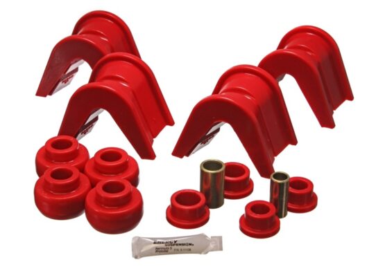 Red 4 Deg. Offset C-Bushing Set 14 Pc by Energy Suspension