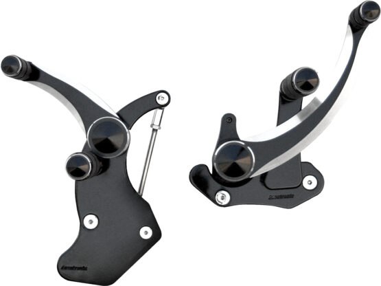Accutronix Black Forward Controls +6" Billet Aluminum Fits 14-19 Harley Touring