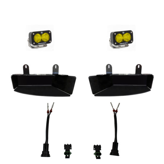 Baja Designs S2 Wide Cornering Fog Kit Amber Fits 2019+ Ram 2500/3500