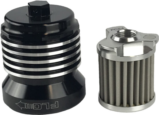 Flo Spin-On Oil Filter Black/Polished Fins for Aprilia BMW Buell H-D Moto Guzzi Yamaha - Image 2