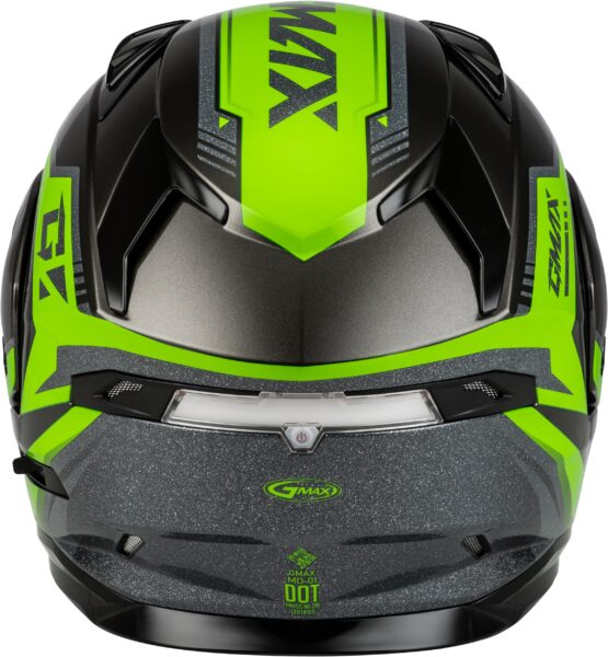 GMAX MD-01 Volta Modular Helmet Black/Silver/Green 3X - Image 2