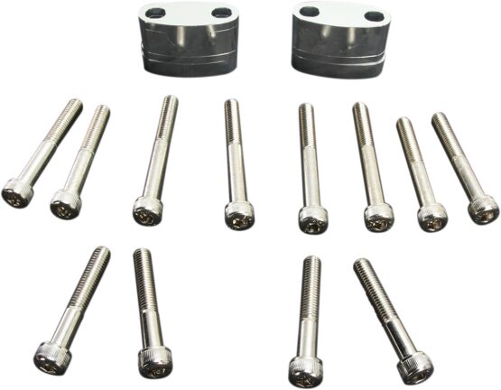 EMGO Aluminum Handlebar Riser Kit 7/8 in Polished