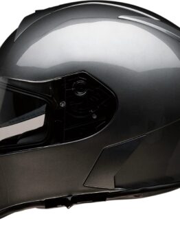 Warrant Solid Full Face Street Helmet Gloss Silver 2X-Large