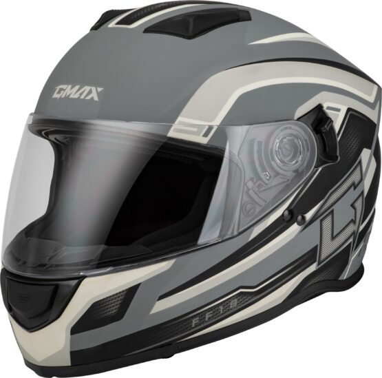 GMAX FF-18 Drift Full Face Helmet Matte Grey/Silver/Black XL