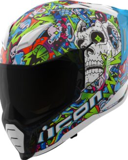 ICON Ultraflite Doodle 3 MIPS Helmet 3XL Blue Multi Unisex