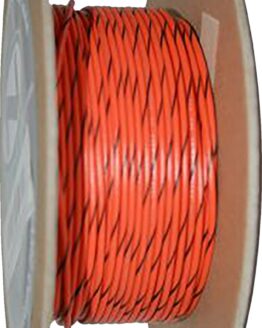 Orange / Black 18 Gauge Color Match Primary Wire - 100' Spool