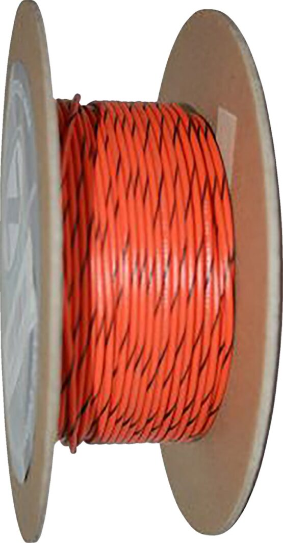 Orange / Black 18 Gauge Color Match Primary Wire - 100' Spool