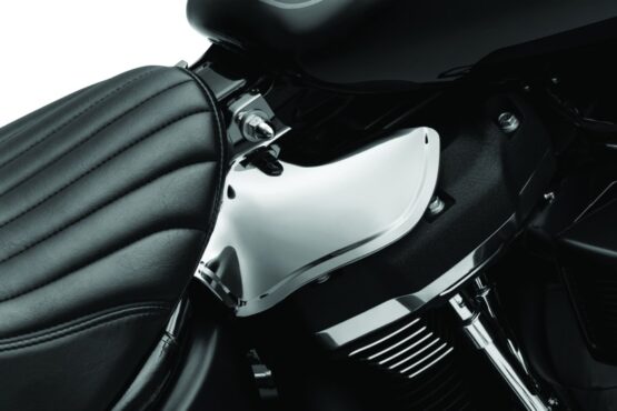 Kuryakyn Saddle Shields Heat Deflectors Smoke For 18-Up Softail - Image 2