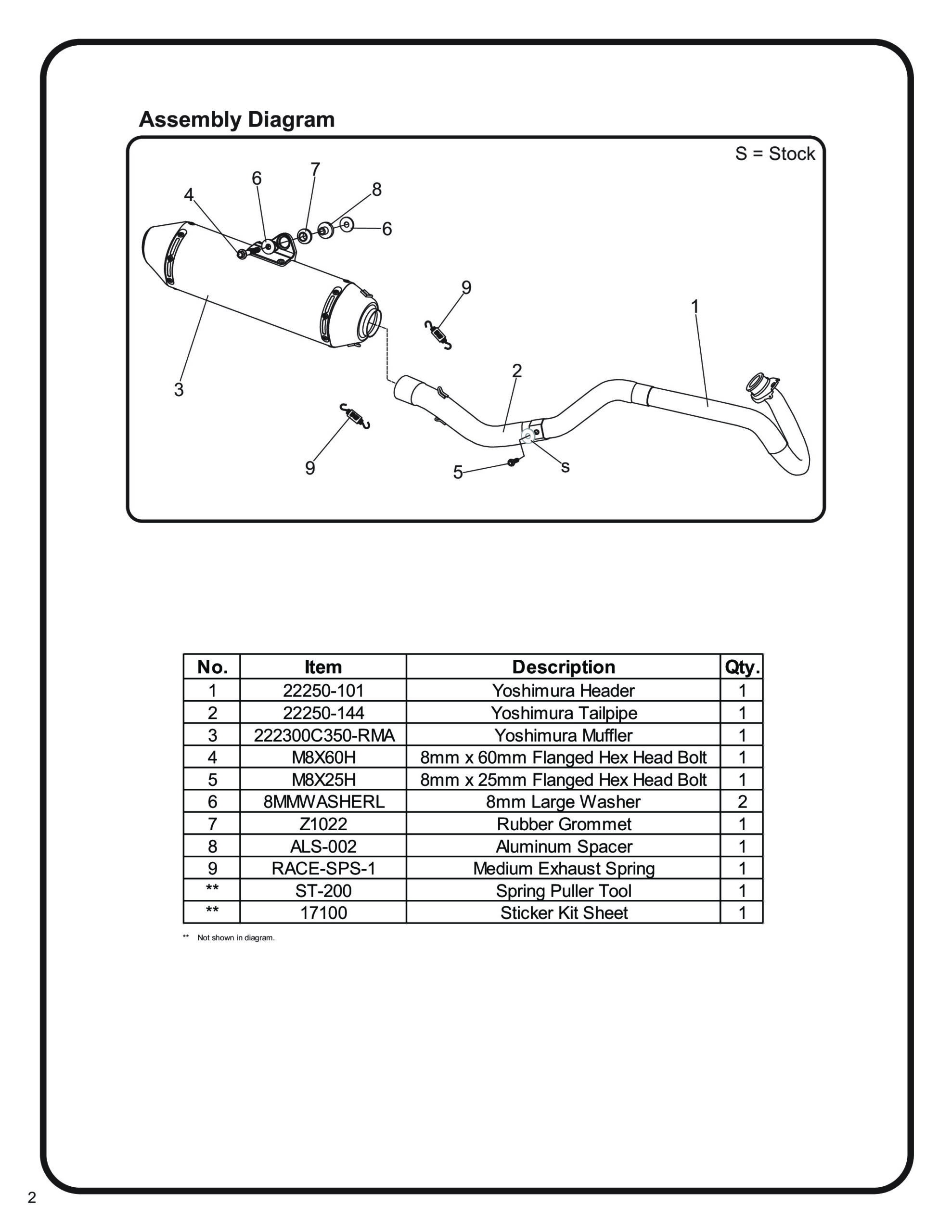 Yoshimura RS-2 Aluminum Full Exhaust System Silver Fits 19-25 Honda CRF250F - Image 3