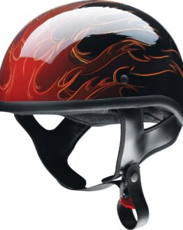 Z1R CC Beanie Hellfire Helmet - Medium, Red/Gloss/Black