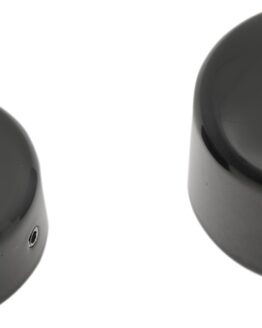 Drag Specialties Rear Axle Caps Gloss Black Pair For Harley-Davidson