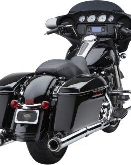 Gen 2 Neighbor Haters Slip-Ons Chrome/Black 4" Fits FLH/FLT 2017-2022