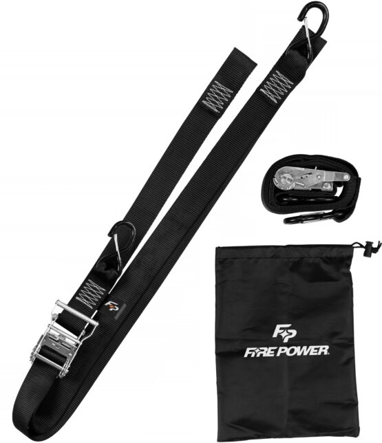 Fire Power 2in Ratchet Tie-Downs with Soft-Tie 8ft Black 2 Pack