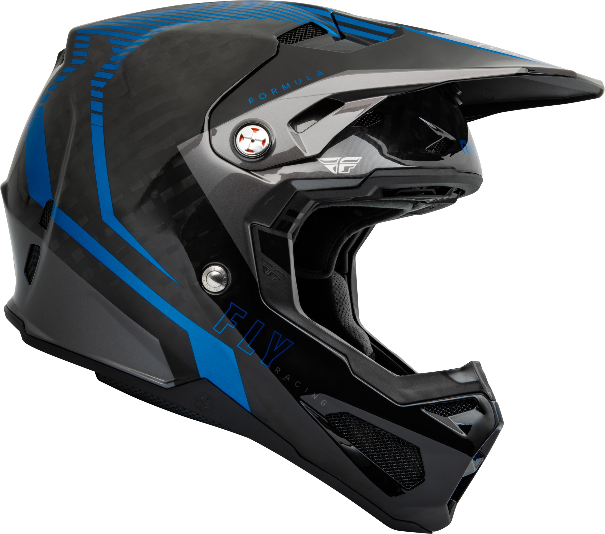 Fly Racing Formula Carbon Tracer Helmet Blue/Black X-Small - Image 3