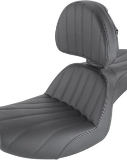 Step-Up Lattice Stitched 2-Up Seat Black w/Backrest