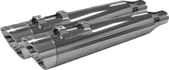 Comp-S Slash Slip On Exhaust Mufflers - Chrome
