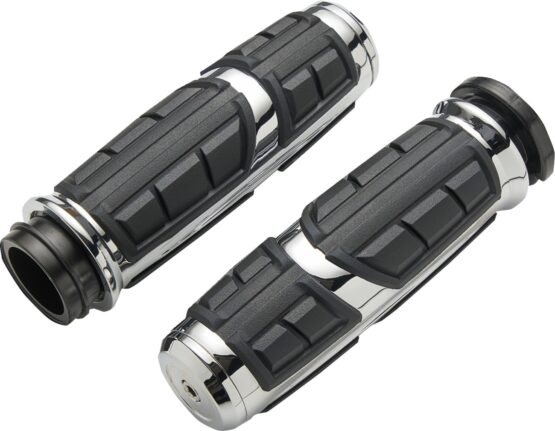 CIRO Chicane Grips Chrome TBW For Harley-Davidson Models