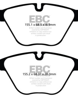 EBC Yellowstuff Front Brake Pads Semi-Metallic DP42103R Fits BMW 535i F10 3.0T