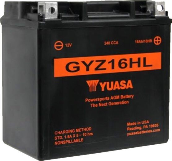 Yuasa GYZ16HL Factory Activated AGM Battery Maintenance Free