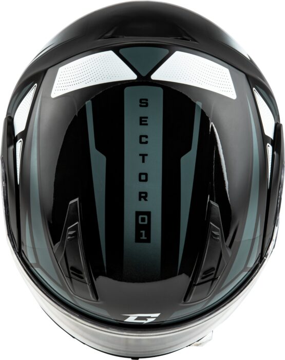 GMAX MD-04 Sector Modular Helmet Black/Silver Medium - Image 2