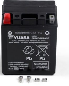 Yuasa YTX14AH Factory Activated AGM 12V Battery