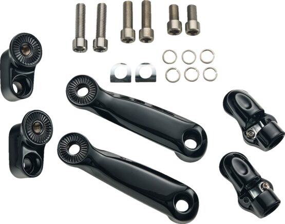 Ciro Adjustable Passenger Peg Mounts Black For Indian
